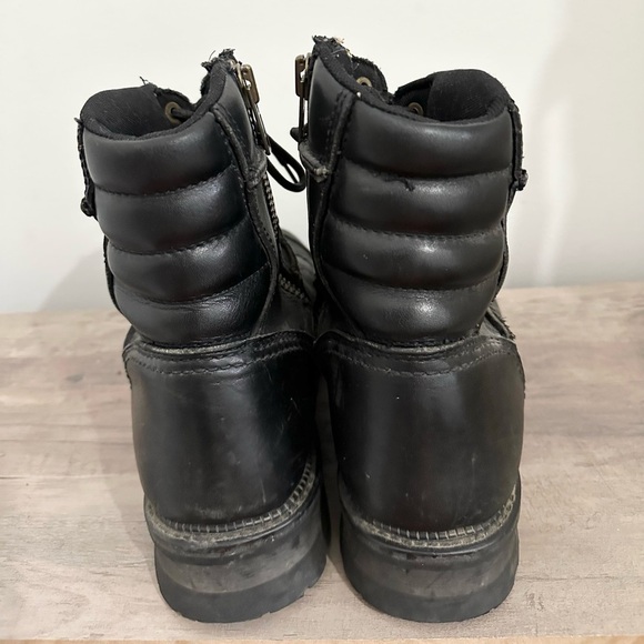 Men's Harley-Davidson Side Zip Motorcycle Boots Casper 94043 Size 9 Black VTG - Picture 2 of 6